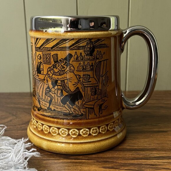 Lord Nelson Ware England Beer Stein Mug Pub Scene Wonderful Life - Picture 2 of 11